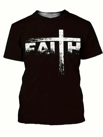 Summer Men's Short-Sleeved Youth New Digital Print Large-Sized T-Shirt
